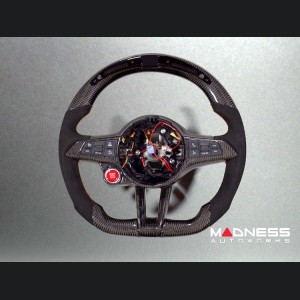 Alfa Romeo Stelvio Steering Wheel - Carbon Fiber - w/ LED Functions - QV Models